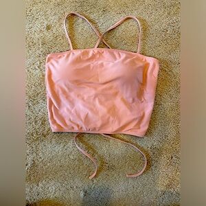 Geode Swimwear pink strappy tube tankini swim top size Large